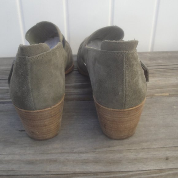1. State Bootie Leather Upper "Arnet" Olive Green with zipper Size 9 - Picture 8 of 9
